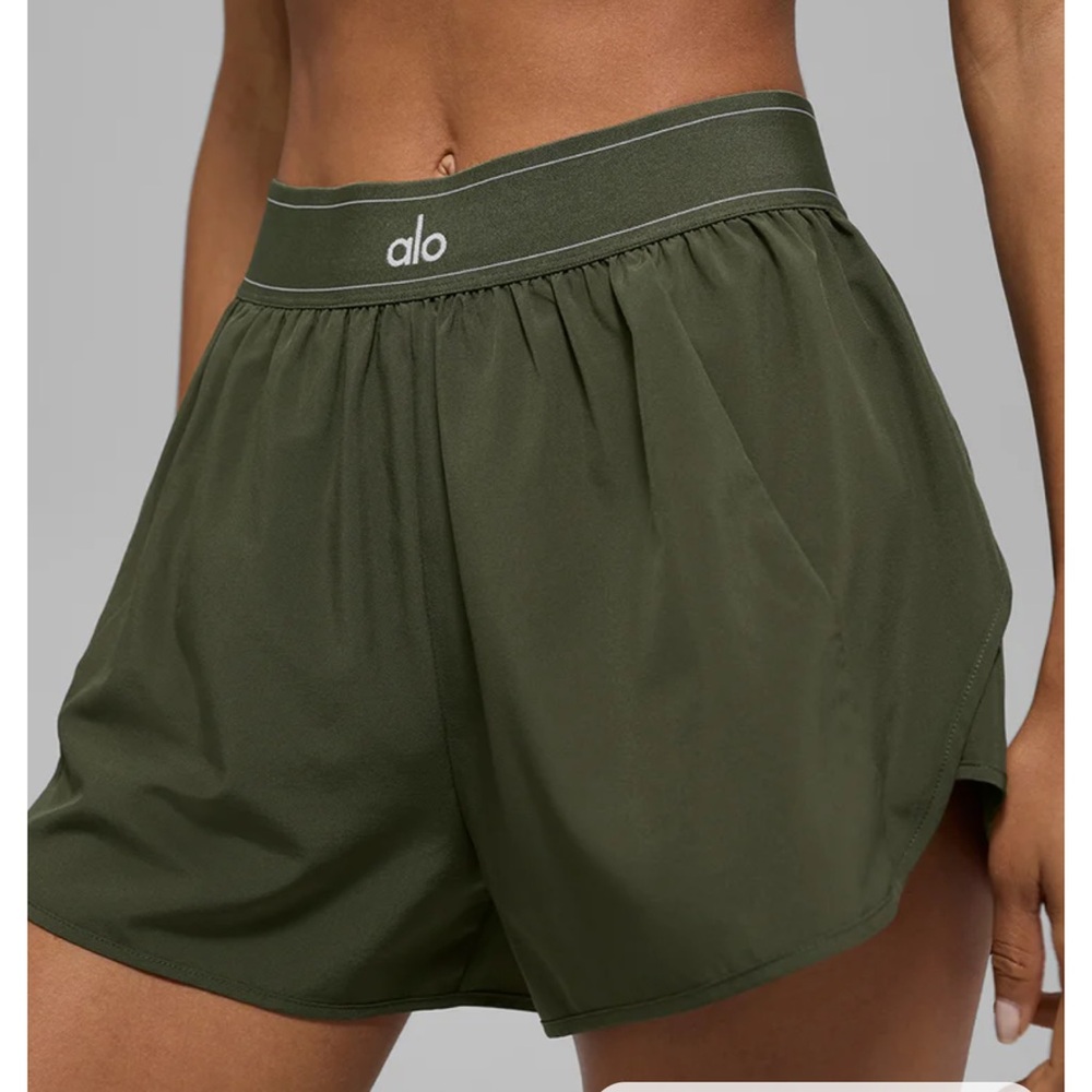 ALO Yoga Olive Green Athletic Shorts
